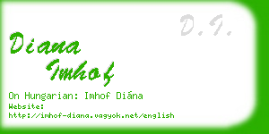 diana imhof business card
